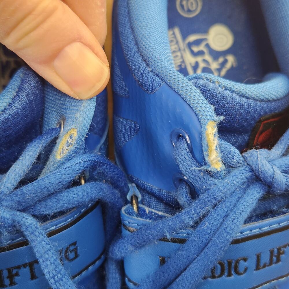 Nordic Lifting Weightlifting Shoes Men's 10 Blue Mesh Gym Sneakers - Picture 10 of 10